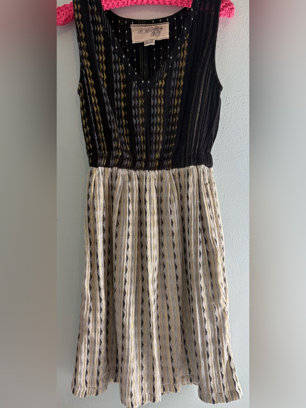 ACE&JIG XS ✨ designer adult sleeveless metallic dress VGUC